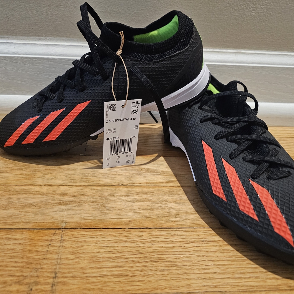Adidas Black and Red Soccer Cleats